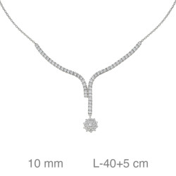 GARGANTILLA PLATA RIVIERE ROSETON