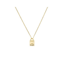 GARGANTILLA PLATA B.ORO CANDADO CORAZON ZTAS