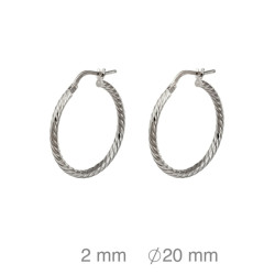 CRIOLLA PLATA GALLONADA 2X20 MM