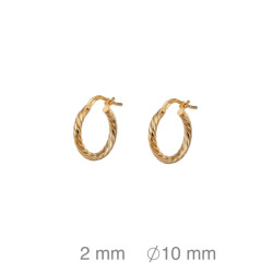 CRIOLLA PLATA B.ORO GALLONADA 2X10 MM