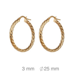 CRIOLLA PLATA B.ORO GALLONADA 3X25 MM