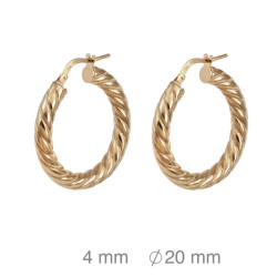 CRIOLLA PLATA B.ORO GALLONADA 4X20 MM