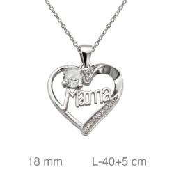 GARGANTILLA PLATA MAMA CORAZON ZTAS