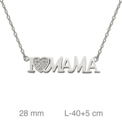 GARGANTILLA PLATA MAMA CORAZON ZTAS