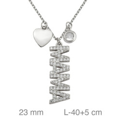 GARGANTILLA PLATA MAMA CORAZON ZTAS