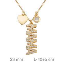 GARGANTILLA PLATA B.ORO+e MAMA CORAZON ZTAS