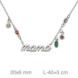 GARGANTILLA PLATA MAMA ZTAS COLOR