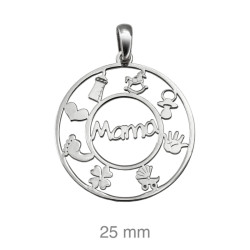 COLGANTE PLATA MAMA MOTIVOS