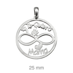 COLGANTE PLATA TE QUIERO INFINITO MAMA