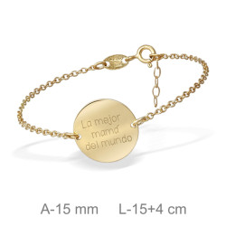 PULSERA PLATA B.ORO MAMA