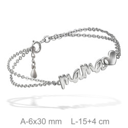 PULSERA PLATA MAMA CORAZON
