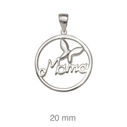 COLGANTE PLATA MAMA MARIPOSA
