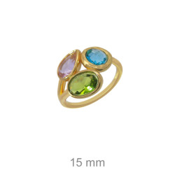 SORTIJA PLATA B.ORO+e AZUL ROSA OLIVINA