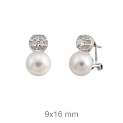 PENDIENTES PLATA TU Y YO ZTAS PERLA NATURAL