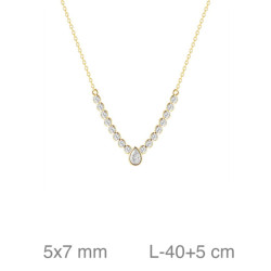GARGANTILLA PLATA B.ORO GOTA CIRCONITAS