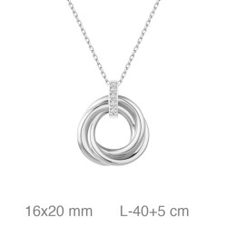 GARGANTILLA PLATA NUDO CIRCONITAS