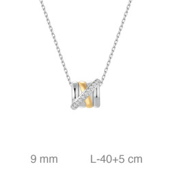 GARGANTILLA PLATA BICOLOR DONUT ZTAS