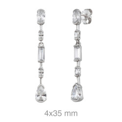 PENDIENTES PLATA CIRCONITAS