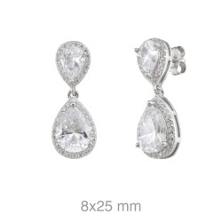 PENDIENTES PLATA CIRCONITAS