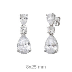 PENDIENTES PLATA CIRCONITAS