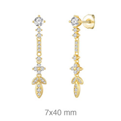 PENDIENTES PLATA B.ORO+e CIRCONITAS