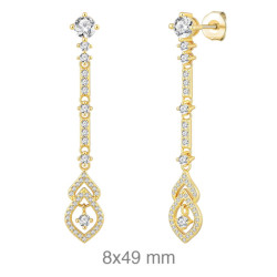 PENDIENTES PLATA B.ORO+e CIRCONITAS