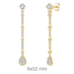 PENDIENTES PLATA B.ORO+e CIRCONITAS