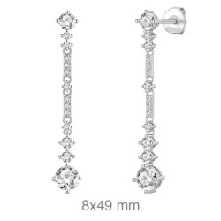 PENDIENTES PLATA CIRCONITAS RIVIERE