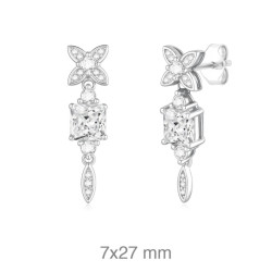 PENDIENTES PLATA CIRCONITAS PRESION