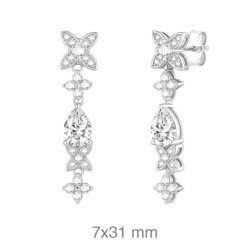 PENDIENTES PLATA CIRCONITAS PRESION