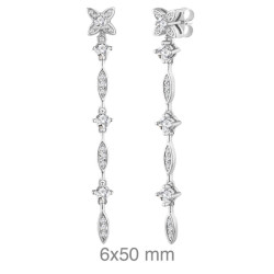 PENDIENTES PLATA CIRCONITAS PRESION