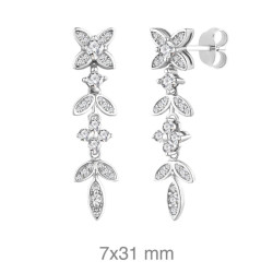PENDIENTES PLATA CIRCONITAS PRESION