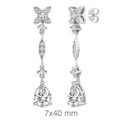 PENDIENTES PLATA CIRCONITAS PRESION