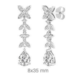 PENDIENTES PLATA CIRCONITAS PRESION