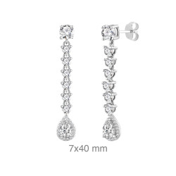PENDIENTES PLATA CIRCONITAS PRESION