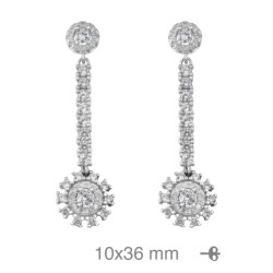 PENDIENTES PLATA RIVIERE ROSETON