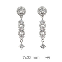 PENDIENTES PLATA CIRCONITAS PRESION