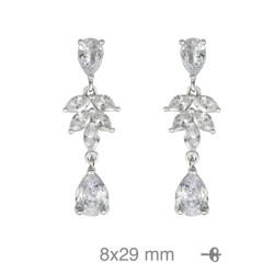PENDIENTES PLATA CIRCONITAS PRESION