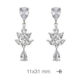 PENDIENTES PLATA CIRCONITAS PRESION