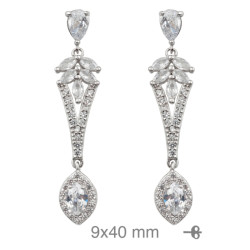 PENDIENTES PLATA CIRCONITAS PRESION