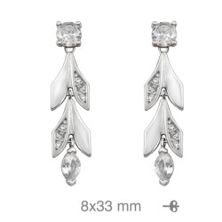 PENDIENTES PLATA CIRCONITAS PRESION