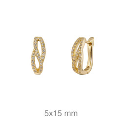 PENDIENTES PLATA B.ORO+e CIRCONITAS CATALAN