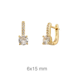 PENDIENTES PLATA B.ORO+e CIRCONITAS CATALAN