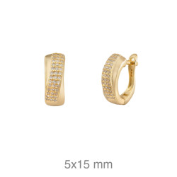 PENDIENTES PLATA B.ORO+e CIRCONITAS CATALAN