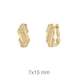 PENDIENTES PLATA B.ORO+e CIRCONITAS CATALAN