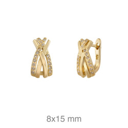 PENDIENTES PLATA B.ORO+e CIRCONITAS CATALAN