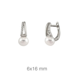 PENDIENTES PLATA TU Y YO PERLA NATURAL