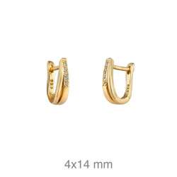 PENDIENTES PLATA B.ORO CIRCONITAS CATALAN