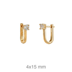 PENDIENTES PLATA B.ORO CIRCONITA CATALAN