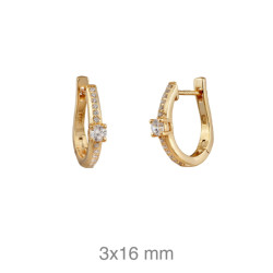 PENDIENTES PLATA B.ORO CIRCONITAS CATALAN